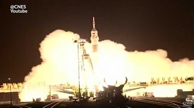 Les images impressionnantes du décollage de Thomas Pesquet