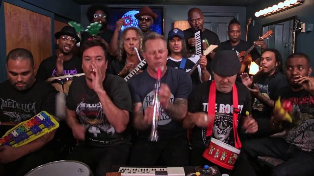 Jimmy Fallon, Metallica & The Roots Sing Enter Sandman (Classroom Instruments)