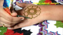 How to do simple beautiful Henna Mehndi designs for hands-Matroj Mehndi designs