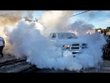 4X4 BURNOUT - 15,000lbs Dumpster vs 8000lbs Dodge Ram Pickup