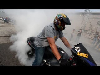 Busa catches FIRE after huge burnout!