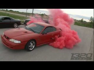 SN95 Mustang  - Red Tire Burnout