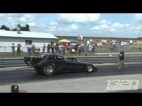 Huge fuel altered dragster wheelie!