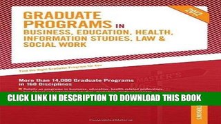 Ebook Graduate Programs in Business, Education, Health, Information Studies, Law   Social Work