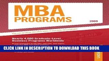 Best Seller MBA Programs - 2009, Guide to (Peterson s MBA Programs) Free Read