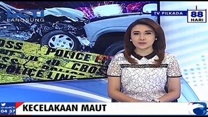 Hilang Kendali Sebuah Truk Tabrak Gerbang Tol Sadang