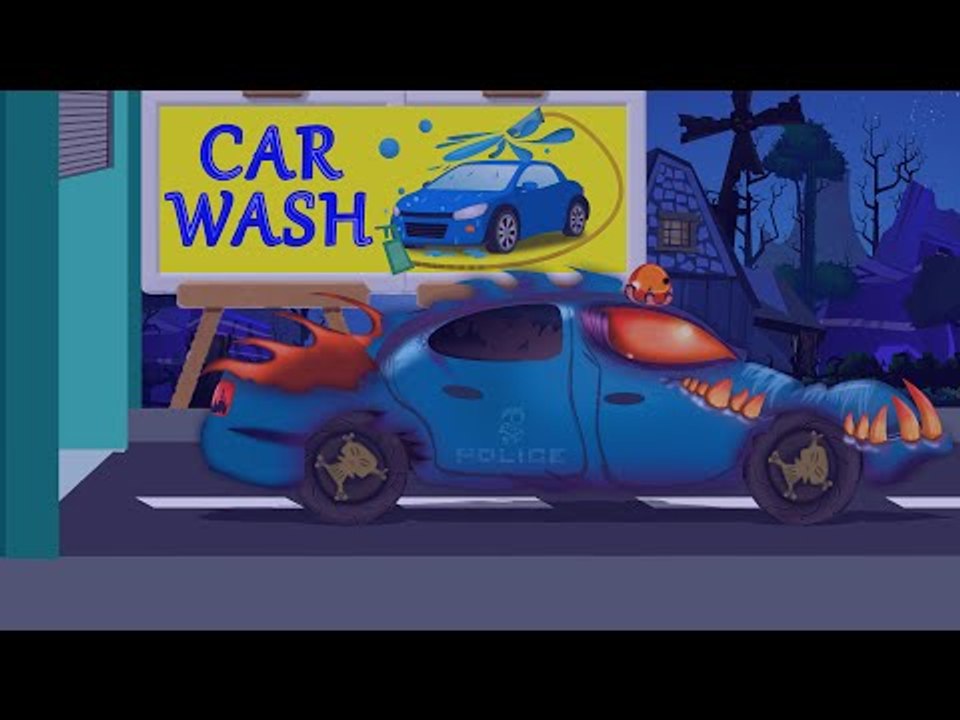 Scary Police Car Wash Car Wash For Kids video Dailymotion