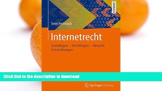 FAVORITE BOOK  Internetrecht: Grundlagen - Streitfragen - Aktuelle Entwicklungen (German Edition)