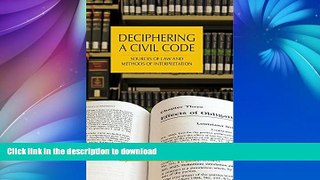 READ  Deciphering a Civil Code: Sources of Law and Methods of Interpretation FULL ONLINE