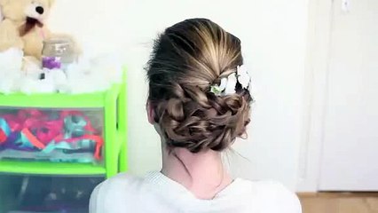 Lace Braid Updo Hair Tutorial