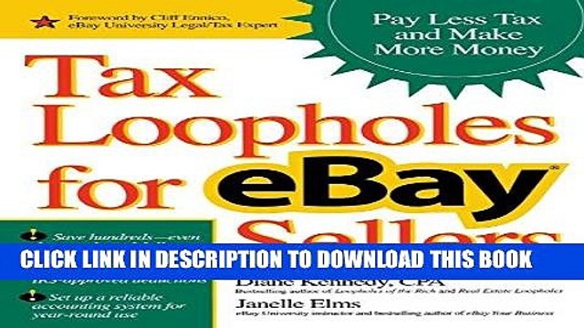 [PDF] FREE Tax Loopholes for eBay Sellers: Pay Less Tax and Make More Money [Download] Full Ebook