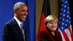 Merkel y Obama abogan por mantener las sanciones a Rusia en la última gira europea del presidente