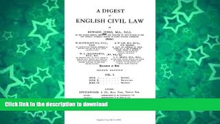 READ  A Digest of English Civil Law  PDF ONLINE