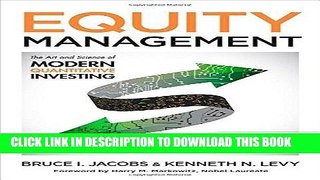 [PDF] FREE Equity Management: The Art and Science of Modern Quantitative Investing, Second Edition