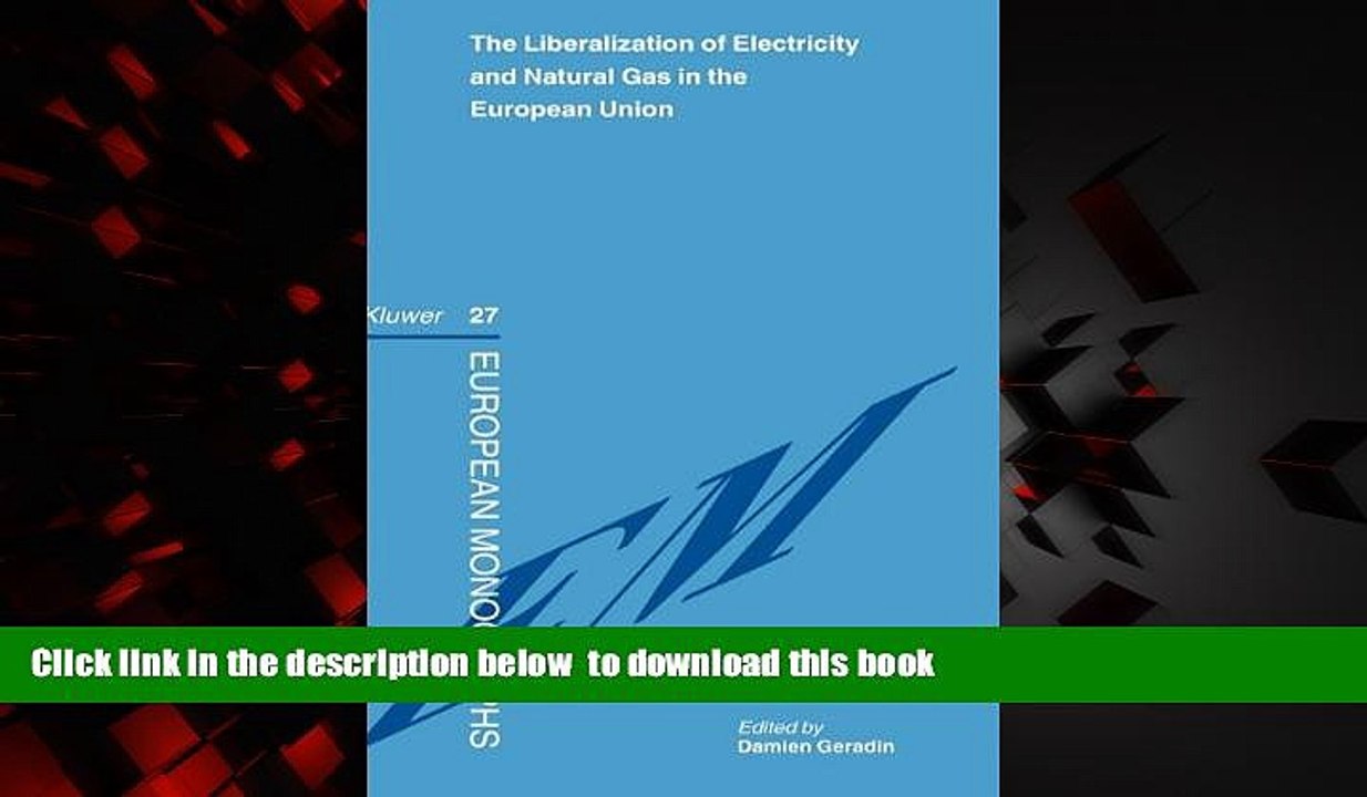 Best book  The Liberalization of Electricity and Natural Gas in the EUropean Union (European