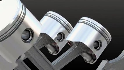 3D interactive car engine animation video