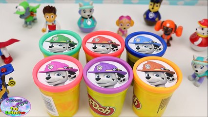 Paw Patrol Learn Colors Marshall Play Doh Preschool Nickelodeon Surprise Egg and Toy Collector SETC