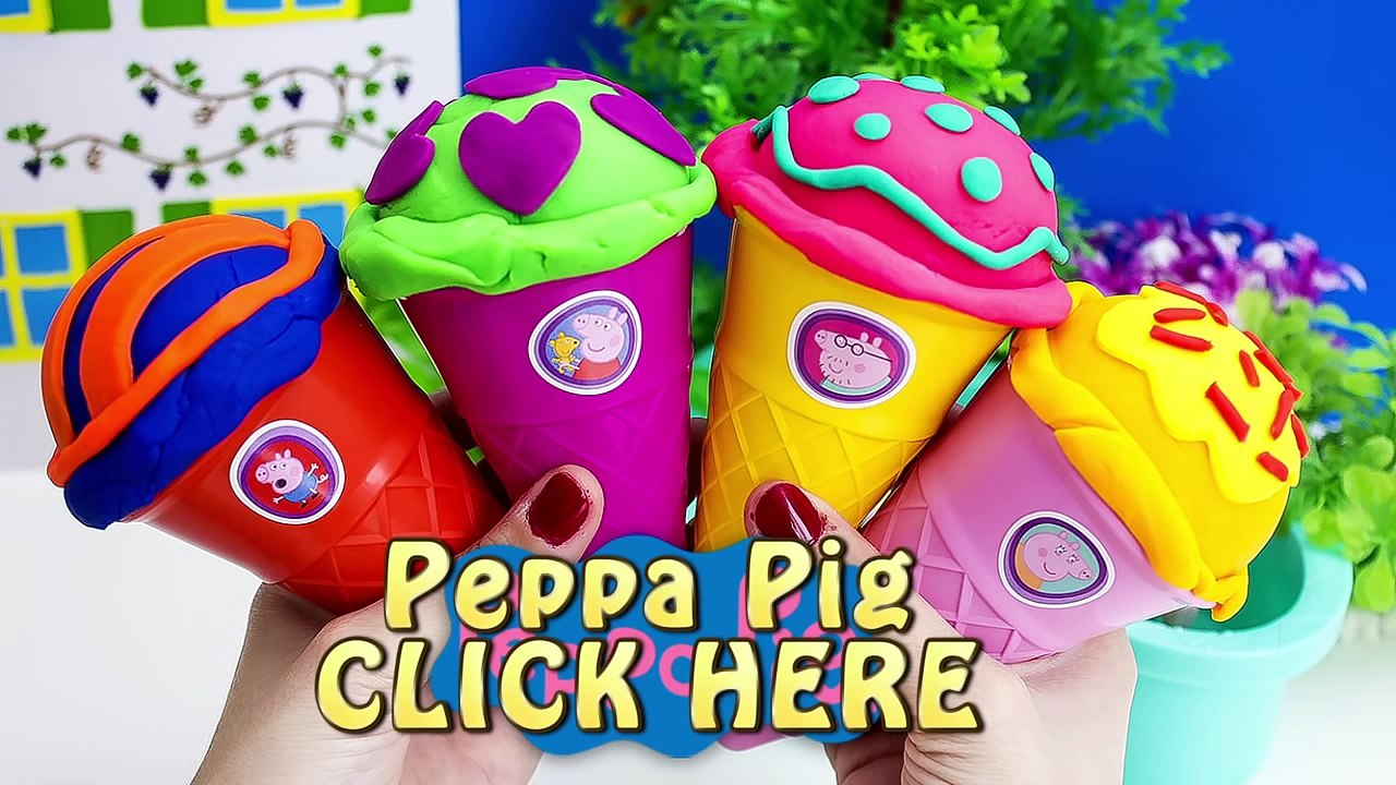 Peppa Pig Ice Cream Parlor Play Doh Ice Cream Playdough Ice Cream DIY La Heladería de Peppa Pig