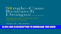 PDF Single-Case Research Designs: Methods for Clinical and Applied Settings Popular Collection