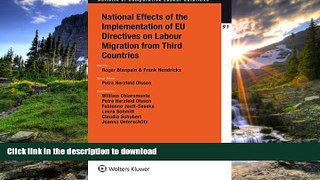 READ BOOK  National Effects of the Implementation of EU Directives on Labour Migration from Third