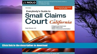 FAVORITE BOOK  Everybody s Guide to Small Claims Court in California (Everybody s Guide to Small