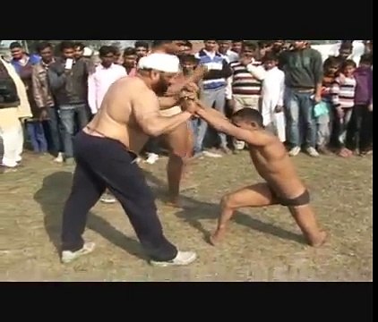 Indian Handicapped Wrestler Beaten Big Wrestler at Haryana (1)