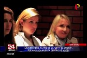 Actriz de “La Ley y el Orden” fue hallada muerta en un hotel de Lima