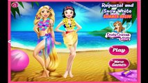 Rapunzel And Snow White Summer Break - Cartoon Video Game For Girls