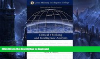 FAVORITE BOOK  Critical Thinking And Intelligence Analysis (Occasional Papers)  PDF ONLINE