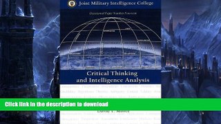 FAVORITE BOOK  Critical Thinking And Intelligence Analysis (Occasional Papers)  PDF ONLINE