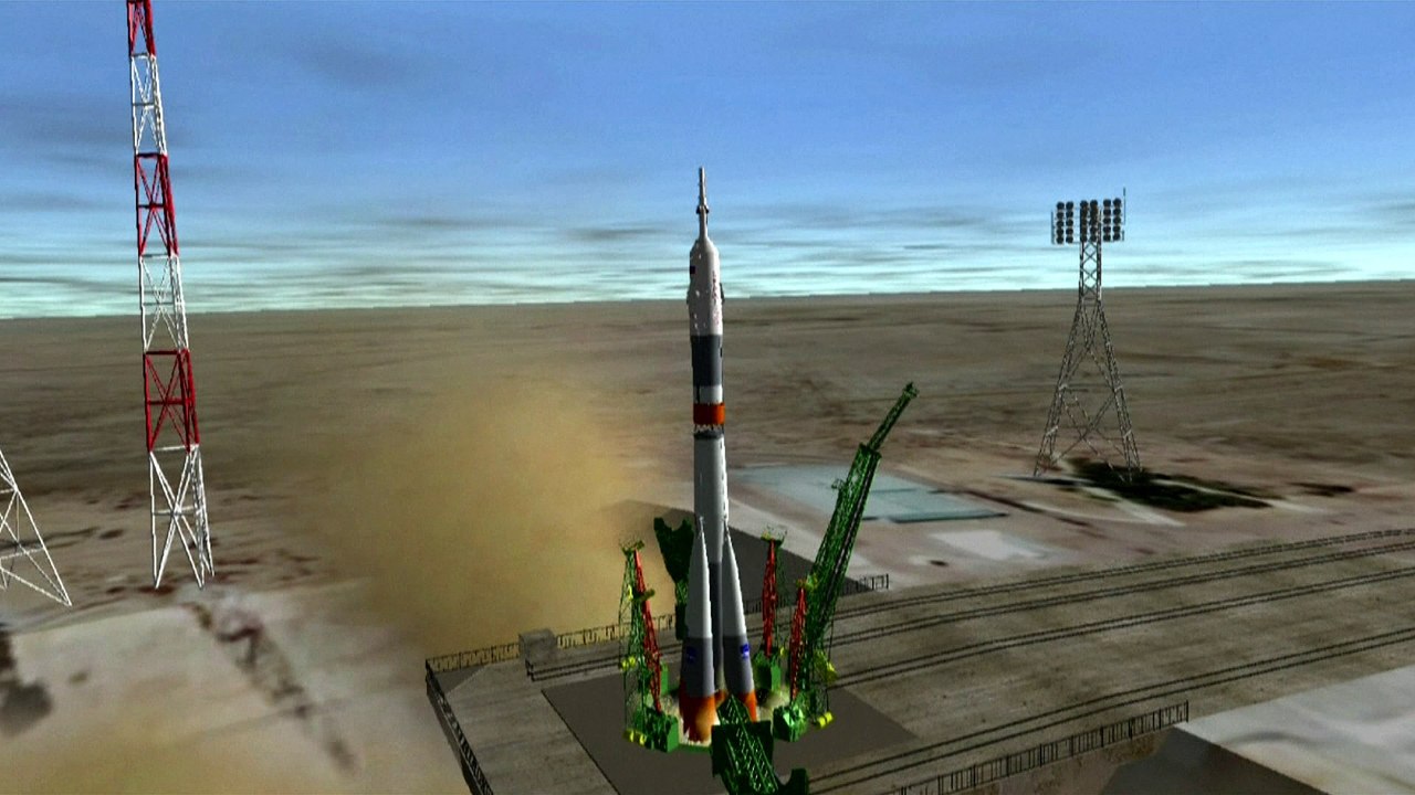 Le vaisseau Soyouz a décollé vers l'ISS avec trois astronautes