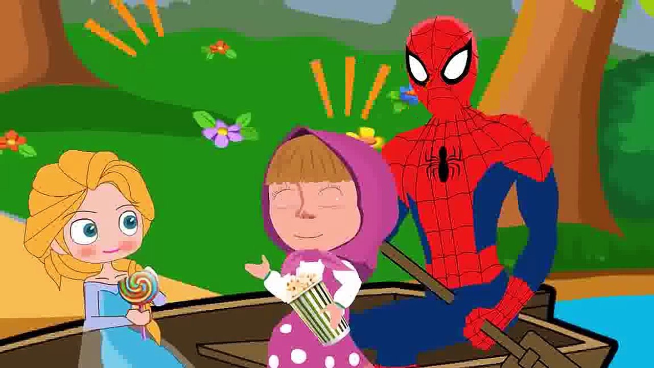 Masha Crying. Masha Attacked By Ferocious Piranha Spiderman And Frozen Elsa