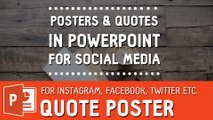 Image quote poster for social media in Powerpoint - how to design instagram quotes
