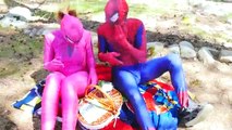 SPIDERBABY FILES! Frozen Elsa & Spiderman w/ Pink Spidergirl Multi Colors, Maleficent & Joker