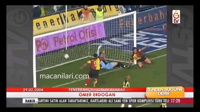 [HD] 29.02.2004 - 2003-2004 Turkish Super League Matchday 23 Fenerbahçe 2-1 Galatasaray (Only Omer Erdogan's Goal)