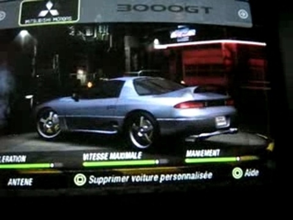 mes voitures sur need for speed underground 2