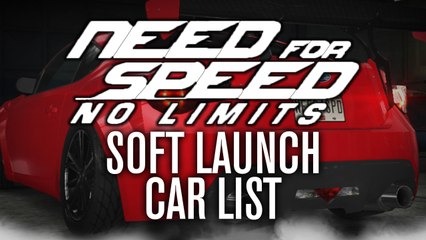 Need for Speed No Limits (Soft Launch) Car List (v1.0.13)