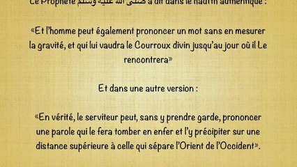 Réfléchis avant de parler et d'agir