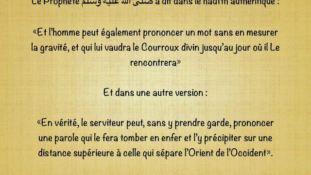 Réfléchis avant de parler et d'agir