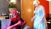 Spiderman w/ Frozen Elsa & Spiderbaby Flies in Real Life! Superhero ft SpiderElsa, Hulk Color Poo