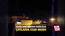 Yasağa tepki gösteren Kudüslüler çatılarında ezan okudu