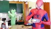 SPIDERMAN FIGHTS THE JOKER !! Toy Freaks Family w/ Bad Baby FOOD FIGHT vs Frozen Elsa & Hidden Egg