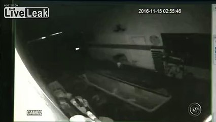 Un cambrioleur s'introduit dans un garage et tombe dans la fosse remplie d'huile