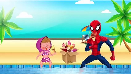 Masha And The Bear Masha Crying Spiderman steals her Lollipop New Episodes