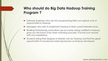 Big Data Hadoop Training Course Details