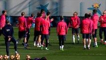 FC Barcelona training session: Final training session before Málaga