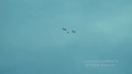 UFO SIGHTING TWO PLANES ESCORT TRIANGLE UFO AUGUST, 2013