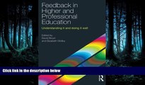 Fresh eBook  Feedback in Higher and Professional Education: Understanding it and doing it well