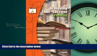 Fresh eBook  Achieving TABE Success In Reading, Level A Reader (Achieving TABE Success for TABE