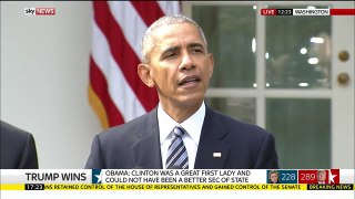 Obama speech after Donald Trump claims US election victory